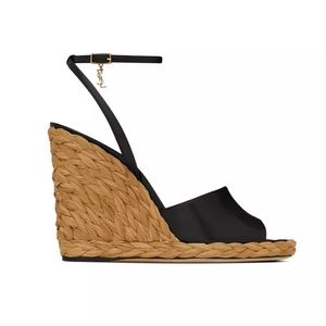 Saint Laurent espadrille wedge sandals